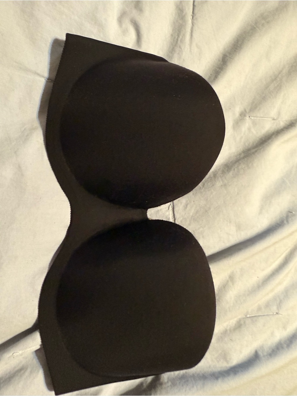Strapless Black Molded Cup Bra — Smooth Seamless Support